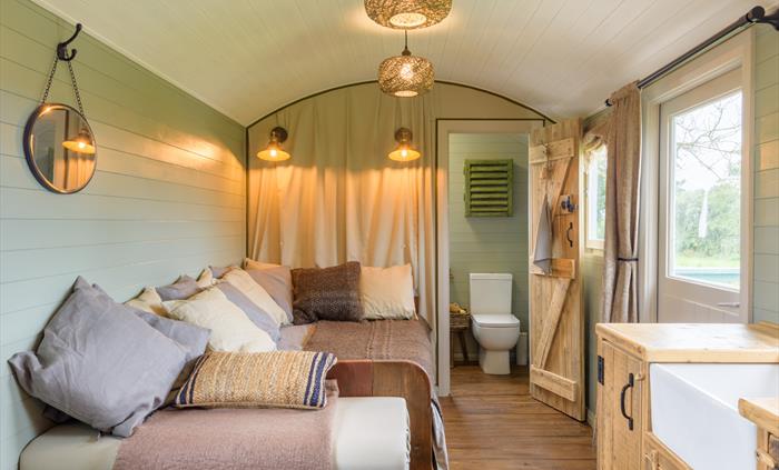 Interior - Joan - Brook Cottage Shepherd Huts